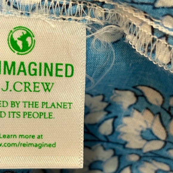 J. Crew Blue and White Patterned Blouse Size Small - Picture 7 of 11